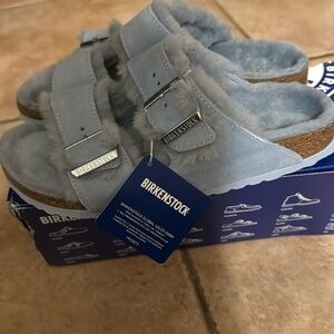 Birkenstock Arizona Shearling light blue 39